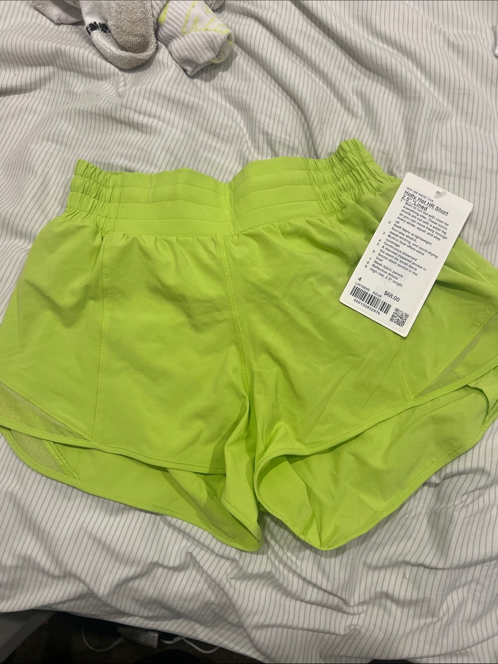 lululemon athletica Neon Lime Athletic Shorts